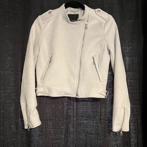 NWOT Banana Republic Vegan Moto Jacket XS Light gray. Soft & beautiful